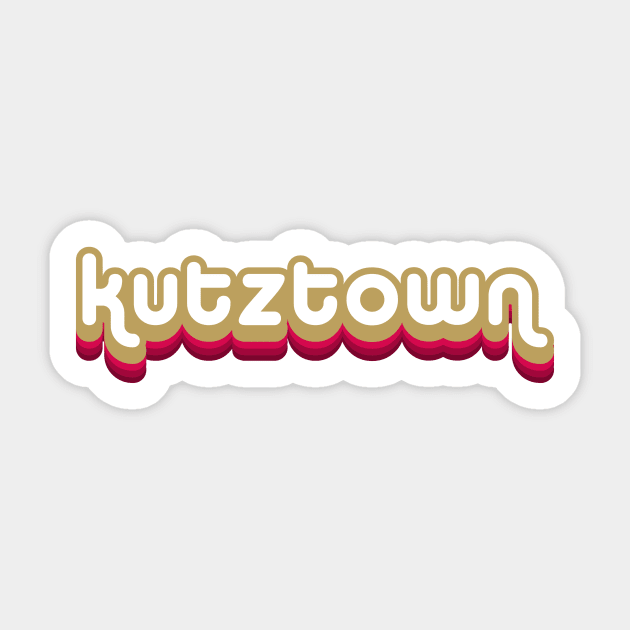 kutztown retro bubble Sticker by Rpadnis